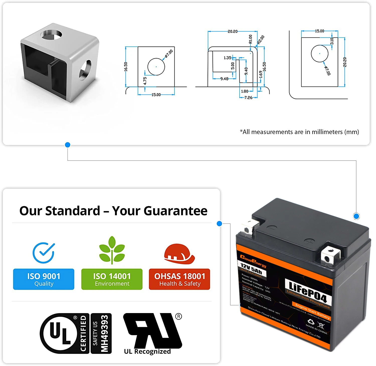 Литиевая батарея 4Ah12.8V для мотоцикла фонарик электровелосипеда 12V стартер двигателя Стартер
