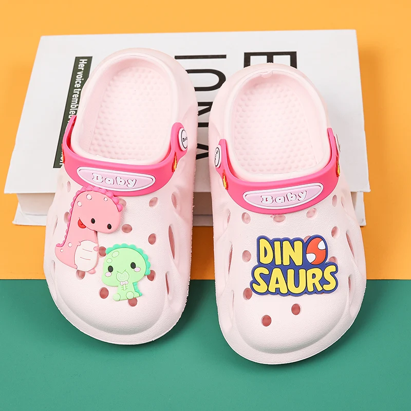 
 Лидер продаж, модные детские пляжные сандалии унисекс, Нескользящие Детские сабо с мультяшным рисунком, водонепроницаемые сабо из ЭВА  