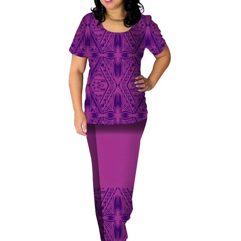 Polynesian Tribal Maxi Dress Samoan Puletasi Plus Size Women's Clothing