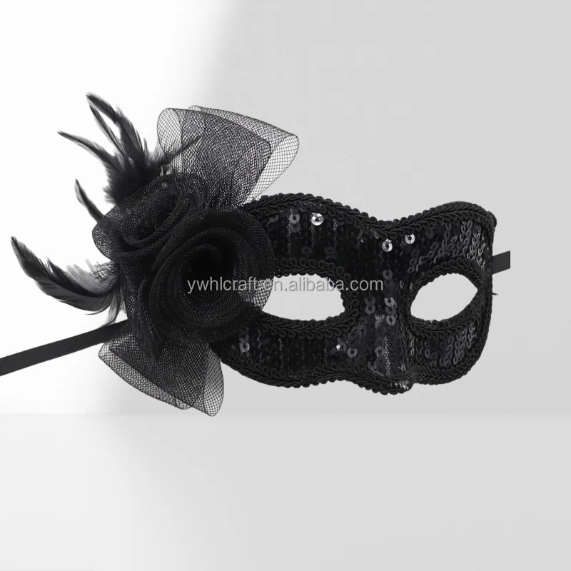 HLC Simple Black Silver Carnival Party Masks w Sequins Masquerade Ball Masks Manufacturer for Costume Party Dress up Accessories HLC Simple Black Silver Carnival Party Masks w Sequins Masquerade Ball Masks Manufacturer for Costume Party Dress up Accessories