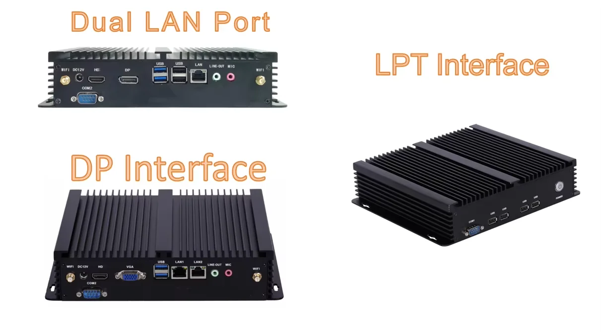 Industrial IPC PC Computer for Car Intel Gen 6 Core I3 I5 I7 Fanless Original Factory Price 4GB+128GB 0