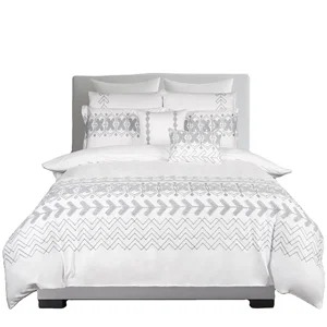 RANCHO Luxury Comforter Sets king Size Bedding Embroidery Microfiber Comforter Set