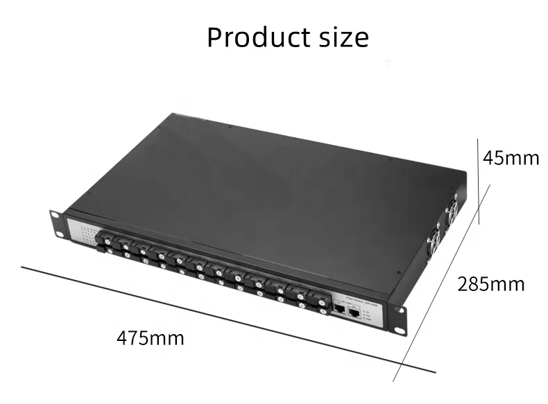 24Port Gigabit Fiber Optical SC SFP 2 Ethernet Switch Single or Multimode 20KM Reach TCP Network