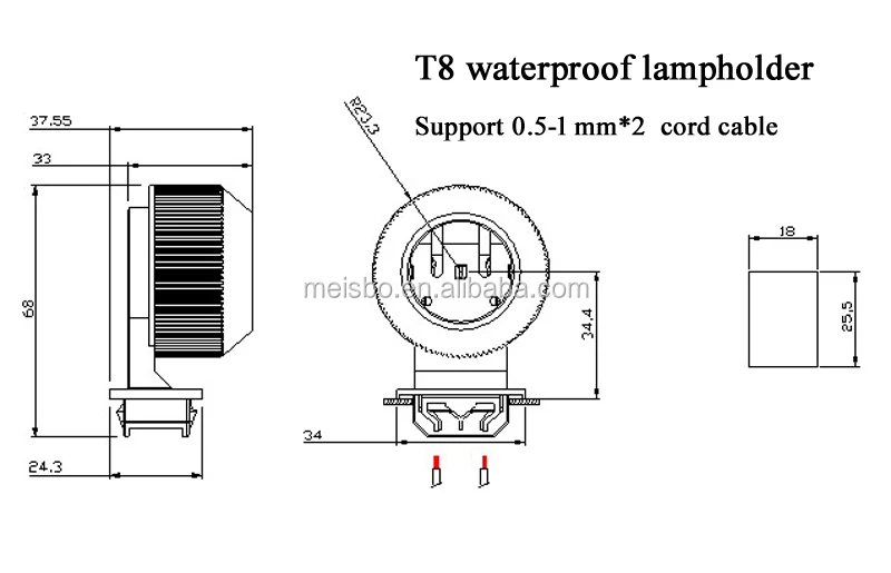 Wasserdicht T8 T5 Saving LED Fassung G8 G5 Leuchtstofflampe Basis G13  Halterung Birne Buchse Für Aquarium