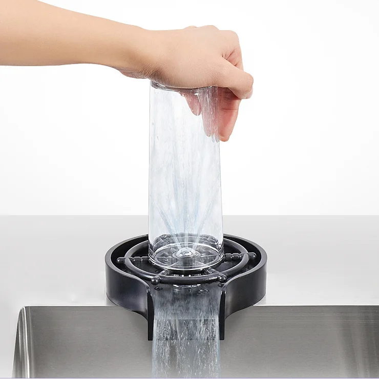 Automatic Glass Rinser Bar Coffee Cup Cleaner Kitchen Tools Sink Pitcher  Washer