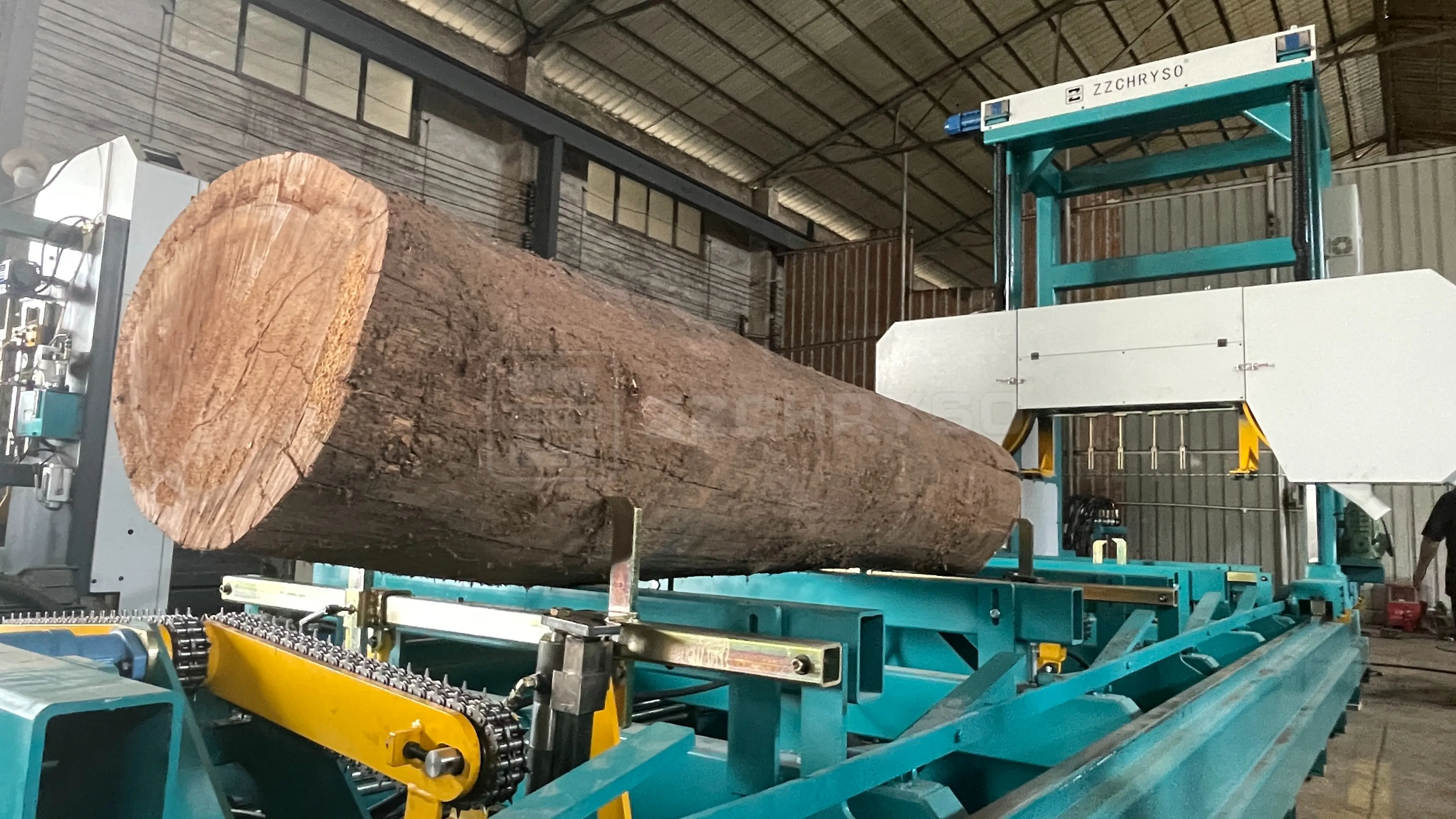 Wood Working Gantry-style Portable Easy to Move Dual-column Band Saw for Cutting Logs with Lift