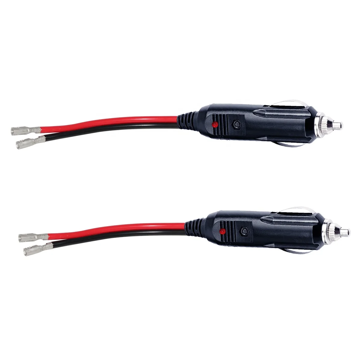 Wholesale 12V/24V Car Auto Fuse Male Socket Cigarette Lighter Plug with  Tail Wires Terminal Connector 18AWG Wire From