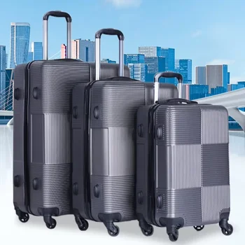 Factory Wholesale 20 24 28 Inch Aluminum Trolley 360 Spine Wheel ABS+PC TSA Lock Spinner Caster-3Piece Carry-On Suitcase Luggage