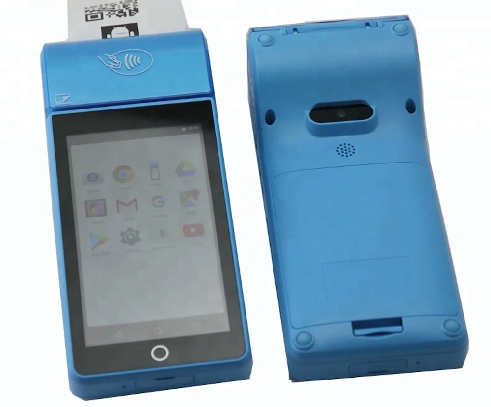 Android System Mobile Pos Payment Machine Portable Touch Screen Smart Pos Device with QR Barcode Scanner