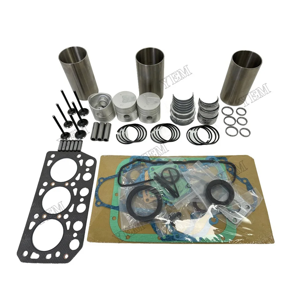 K3D Overhaul Rebuild Kit Compatible with Mitsubishi Engine Iseki TU170F TU177 Tractor Repair