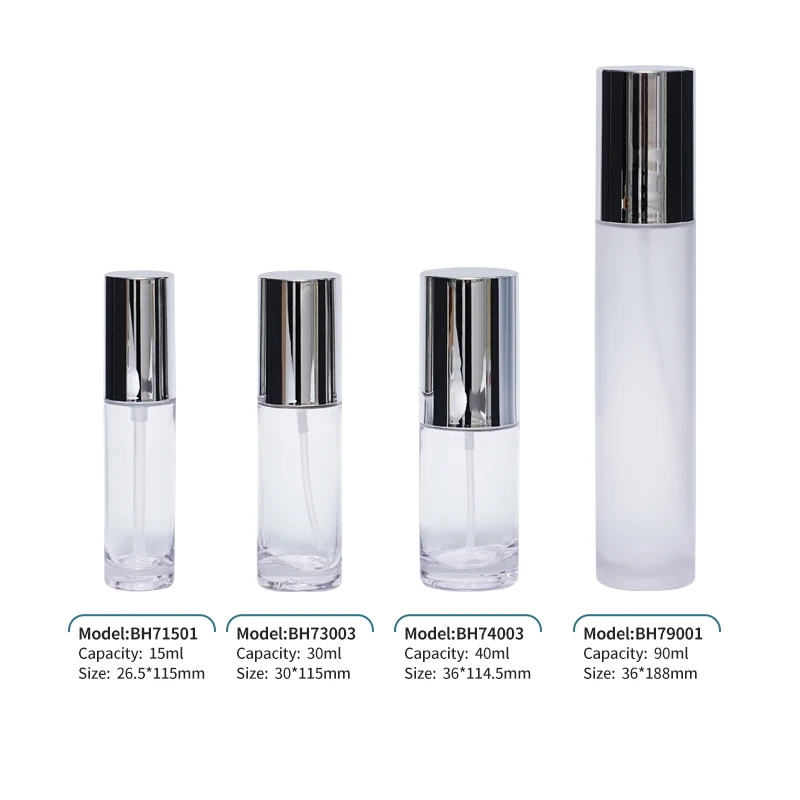 Luxury Custom Spray Pump Lotion Plastic Petg Bottles With Electroplated Cover