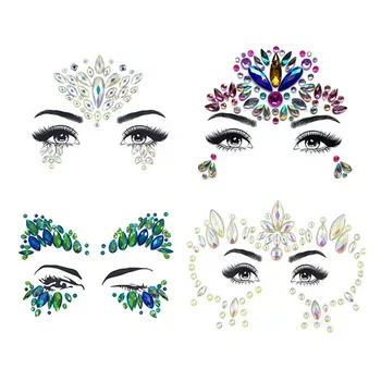 Festival party acrylic eye makeup jewel bindi face gems crystal stickers