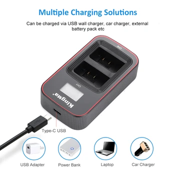 KingMa Digital 1200mah Li-ion Batteries EN-EL25 and Charger with LED Display Set for Nikon Z50 Zfc Z30 detail image