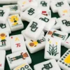 Tessera Mahjong bianca dell'Università Baylor