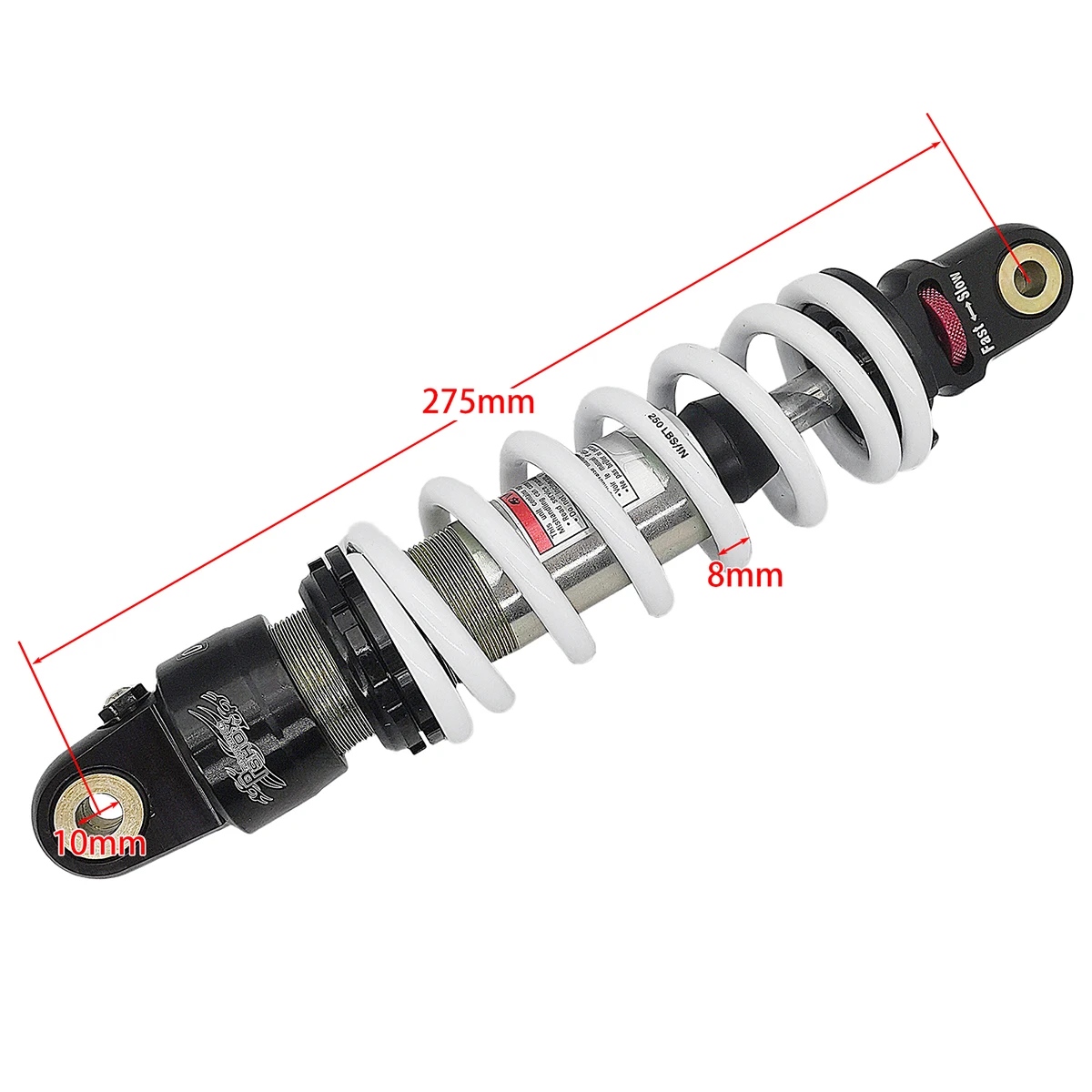 High Quality Dnm Mk-ar Adjustable Rebound Shock 275mm 350lbs For ...