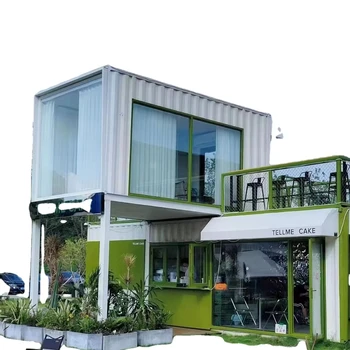 Cymdin High quality modular steel structure house cake shop, fast food restaurant, Cafe, mobile bar, container restaurant