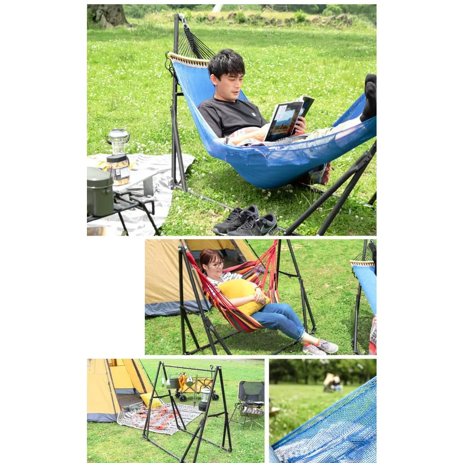 Freestanding Hammock Swing Folding Hammock Hanging Chair 3 Way Home