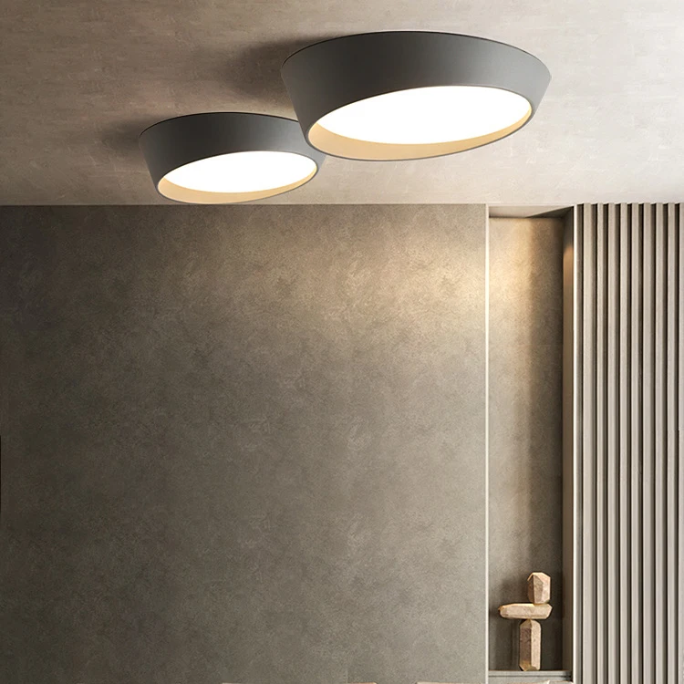 Minimalist Designer Ceiling Light Circular LED Diagonal Modern Nordic Study Pendant Light