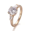 14K solid gold lab diamond ring