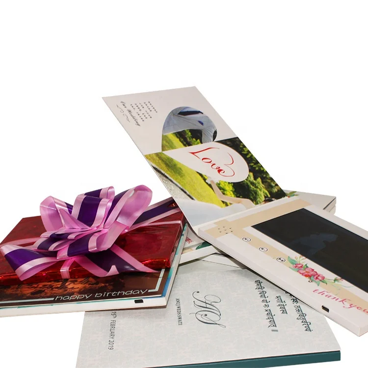 Индивидуальный дизайн видеокнига свадебная 7 10 дюймов IPS HD ЖК-экран видеооткрытка