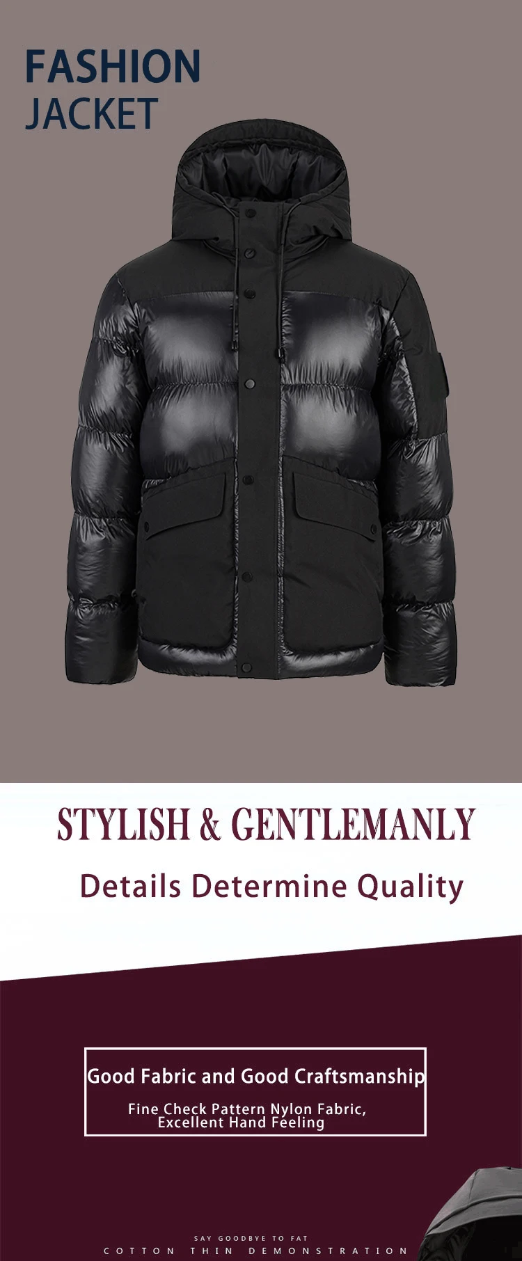 Mens Padded Coats Bubble Puffer Jacket Windproof Waterproof Custom Outdoor Warm Winter Nylon Jackets Men_voghion.com