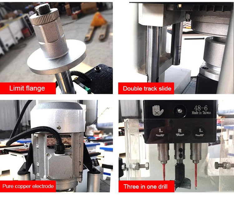 single double head vertical door hinge hole drilling wood boring machine