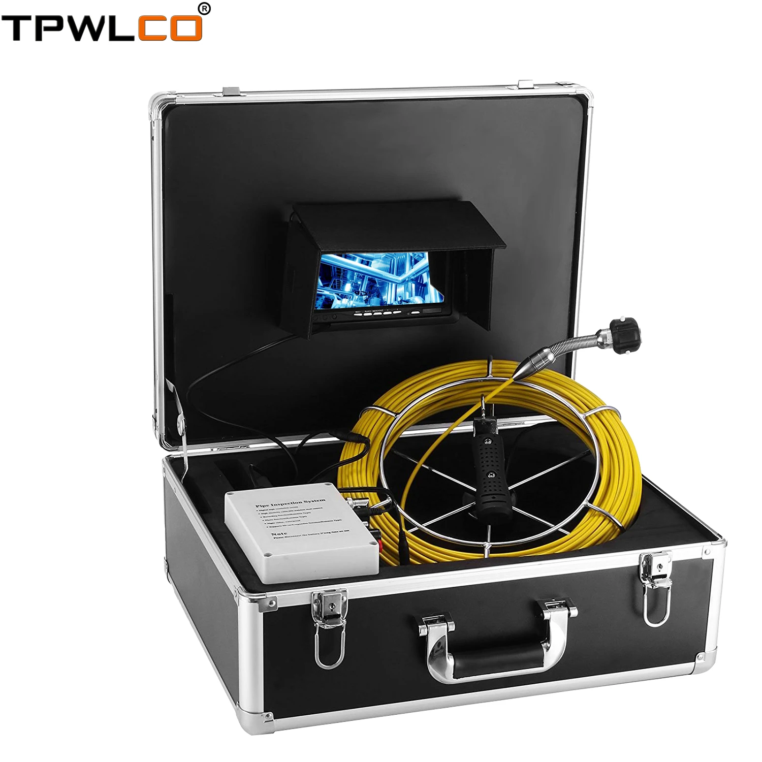 1000TVL 23mm Lens Drain Industrial Endoscope 7 Inch Monitor 20M Cable ...