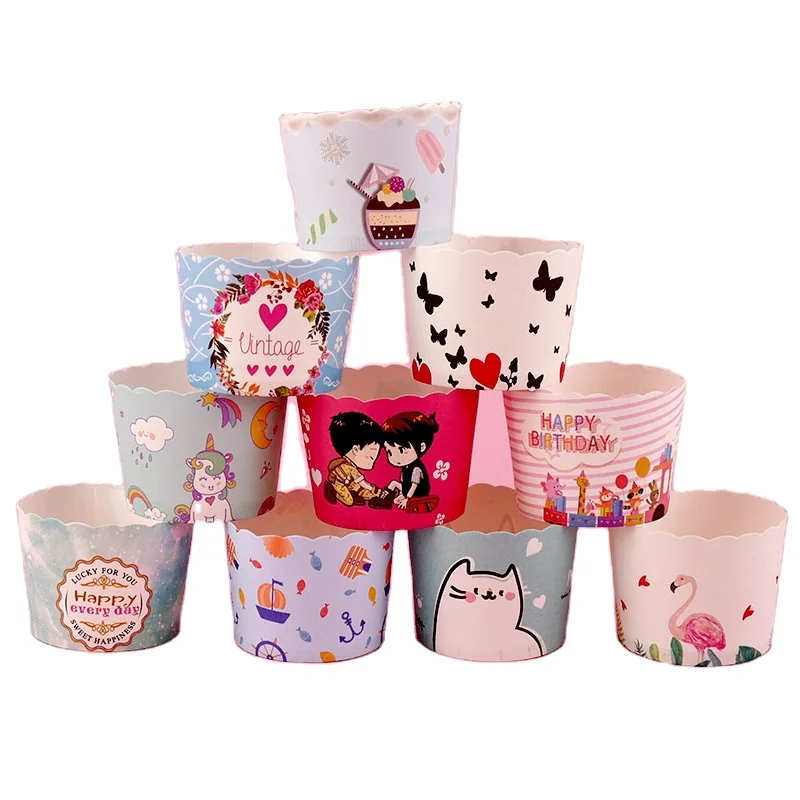 Customcontenedor Para Capacillos Cupcakes Holders Cases/caissettes Enedible  Papier Pour Cupcak/mini Oilproof Papel Cupcake Pie