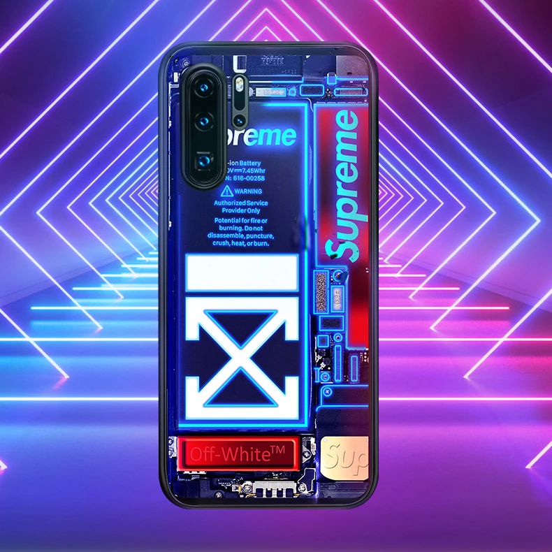 СВЕТОДИОДНЫЙ беспроводной светящийся Чехол для мобильного телефона с голосовой активацией для Note20