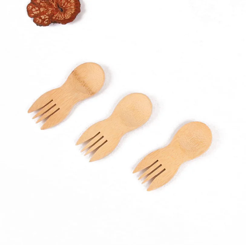 Amazon Hot Selling Biodegradable Custom Logo Mini Baby Bamboo Wooden Spork Buy Spork Bamboo Wooden Spork Custom Logo Spork Product On Alibaba Com