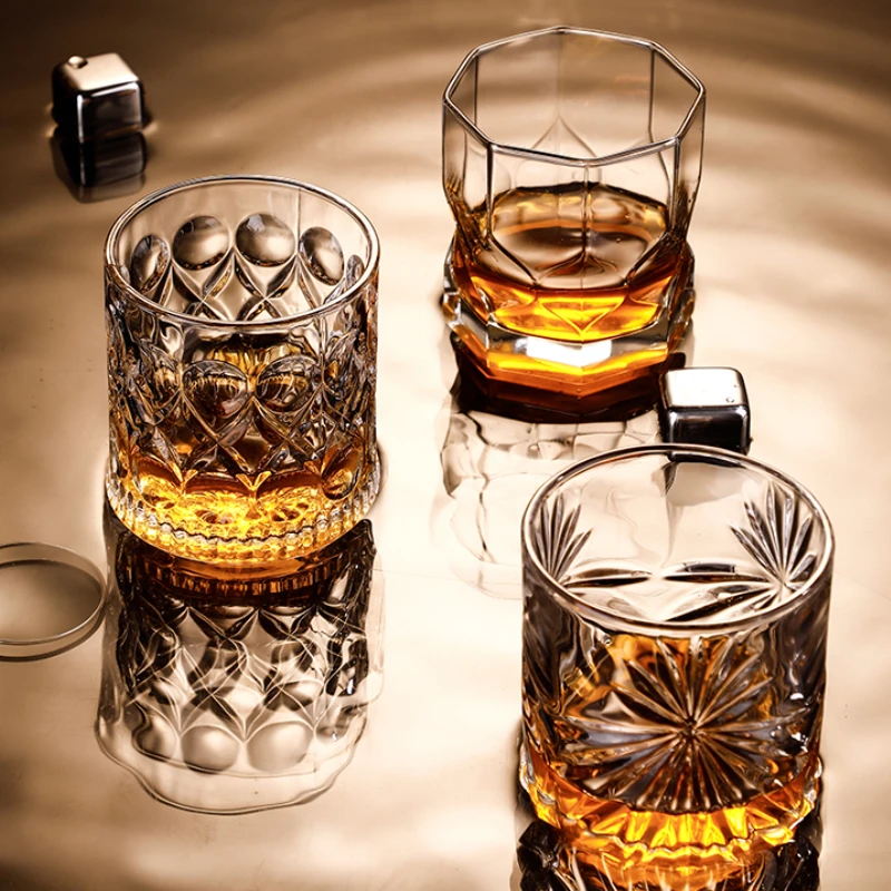 Wholesale Old Fashioned Whiskey Drinking Glasses Cup Luxury Diamond