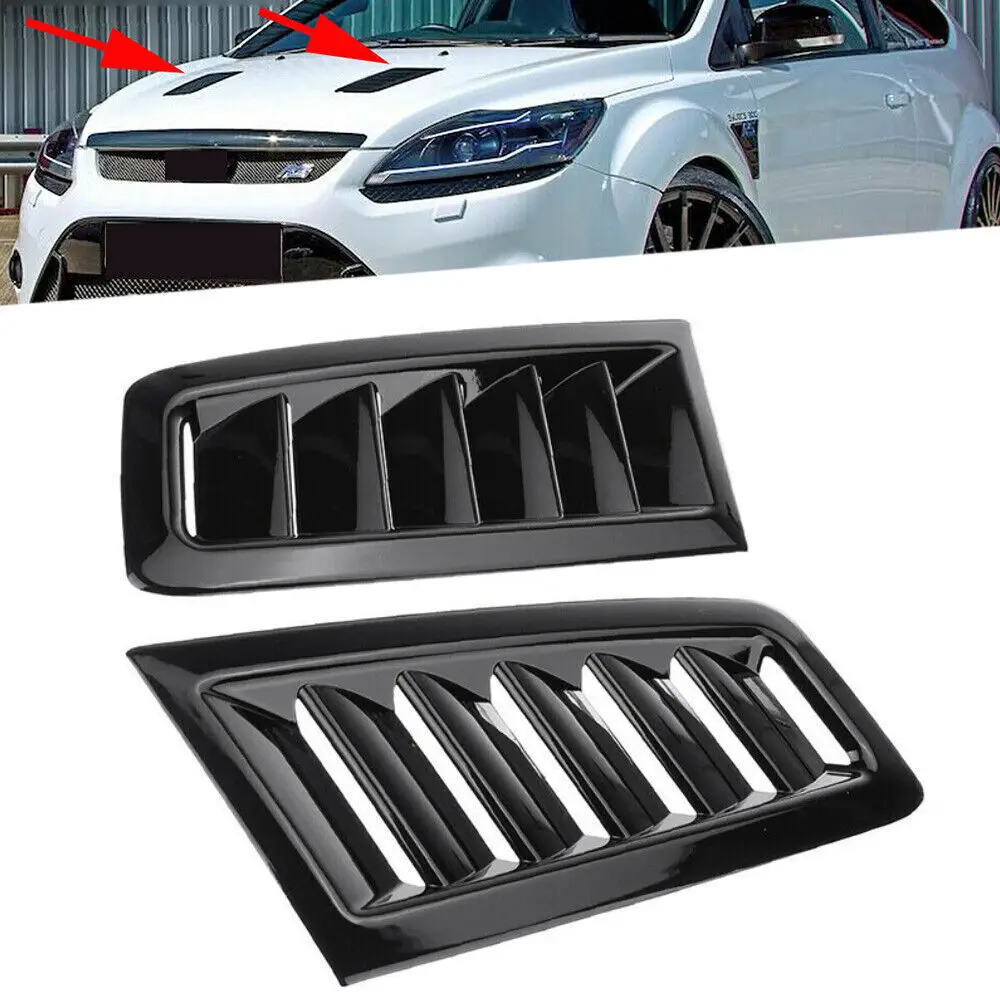 GSECY Univesal Hood Vent Scoop Kit Ai Flow Intake Louves