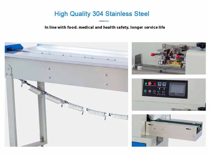 Αυτόματη οριζόντια συσκευασία ροής συσκευασίας συσκευασίας παγωτό Lolly Popsicle συσκευασία μηχανή 7