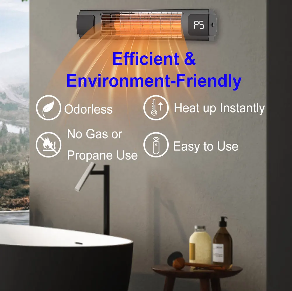 Remote Controlled Heater, Waterproof, 1500W - detail 14