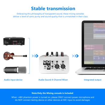 Neewer Mixing Console Compact Audio Sound 2-Channel Mixer for Condenser Microphone(NW02-1A) US/EU Plug detail image