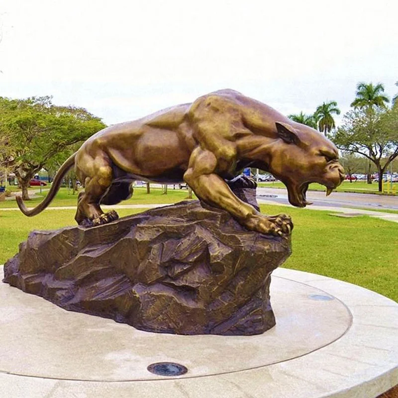 Бронзовая статуя в натуральную величину тигра и леопарда на заказ металлическая школьная Декоративная скульптура тему аниме латунная модель