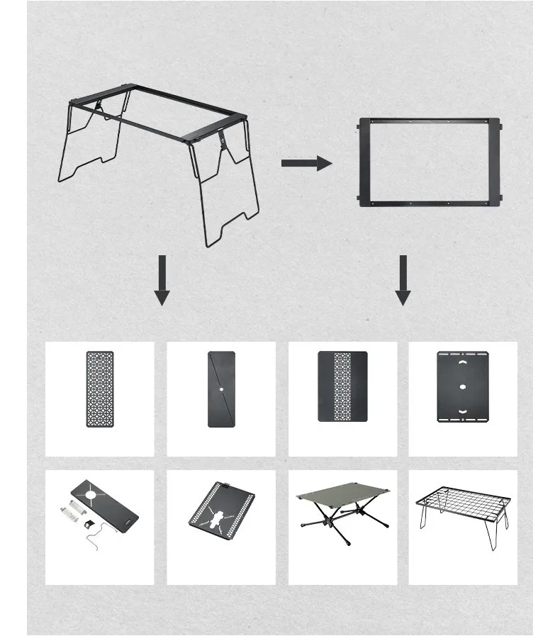 Folding IGT Camping Table Compact Ultralight Table Higher Leg Coffee Korean Japanese Bbq Grill Table