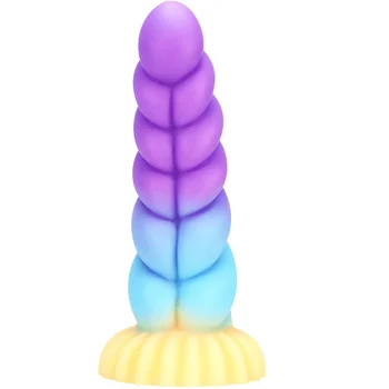 wholesale Custom Light Colorful Dildo Soft skin Silicone Dildo anal plug for Erotic Gay Men Women Masturbation toys