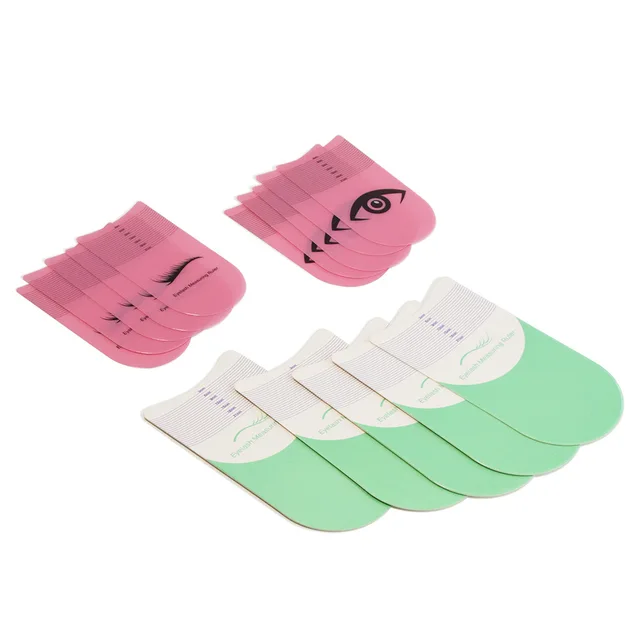 Pink Green Eyelash Measuring Ruler Lashes Extensions Accessories Supplier Lash Training Set