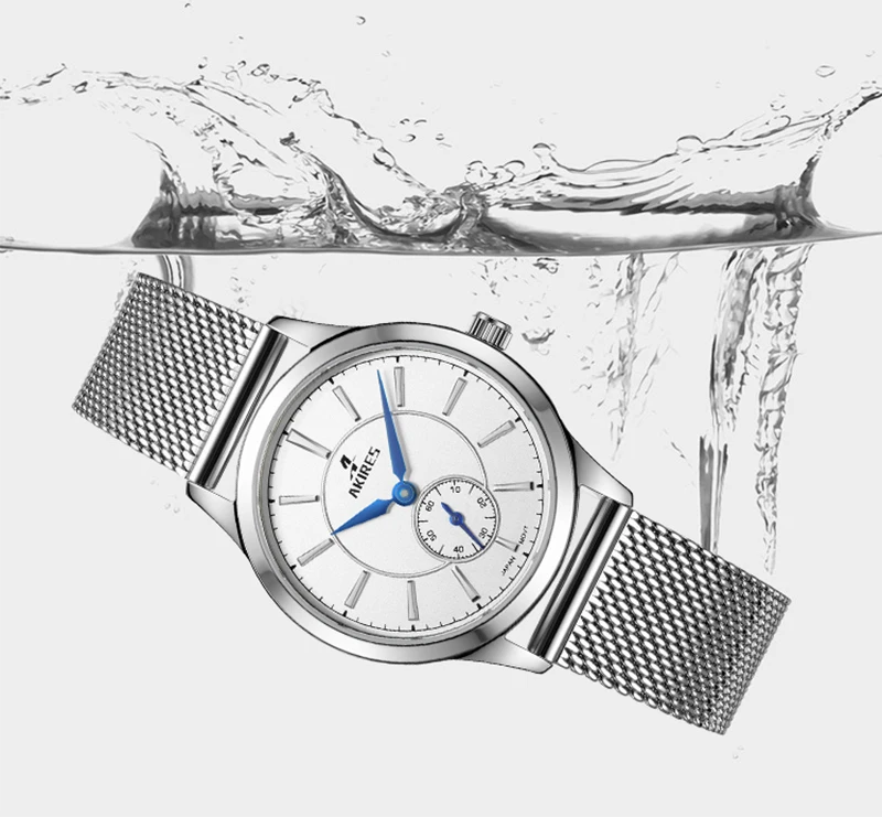 Factory Direct Sale Small Seconds 50M Waterproof Stainless Steel Watch Quartz Luxury Couple Wristwatches for Men Women