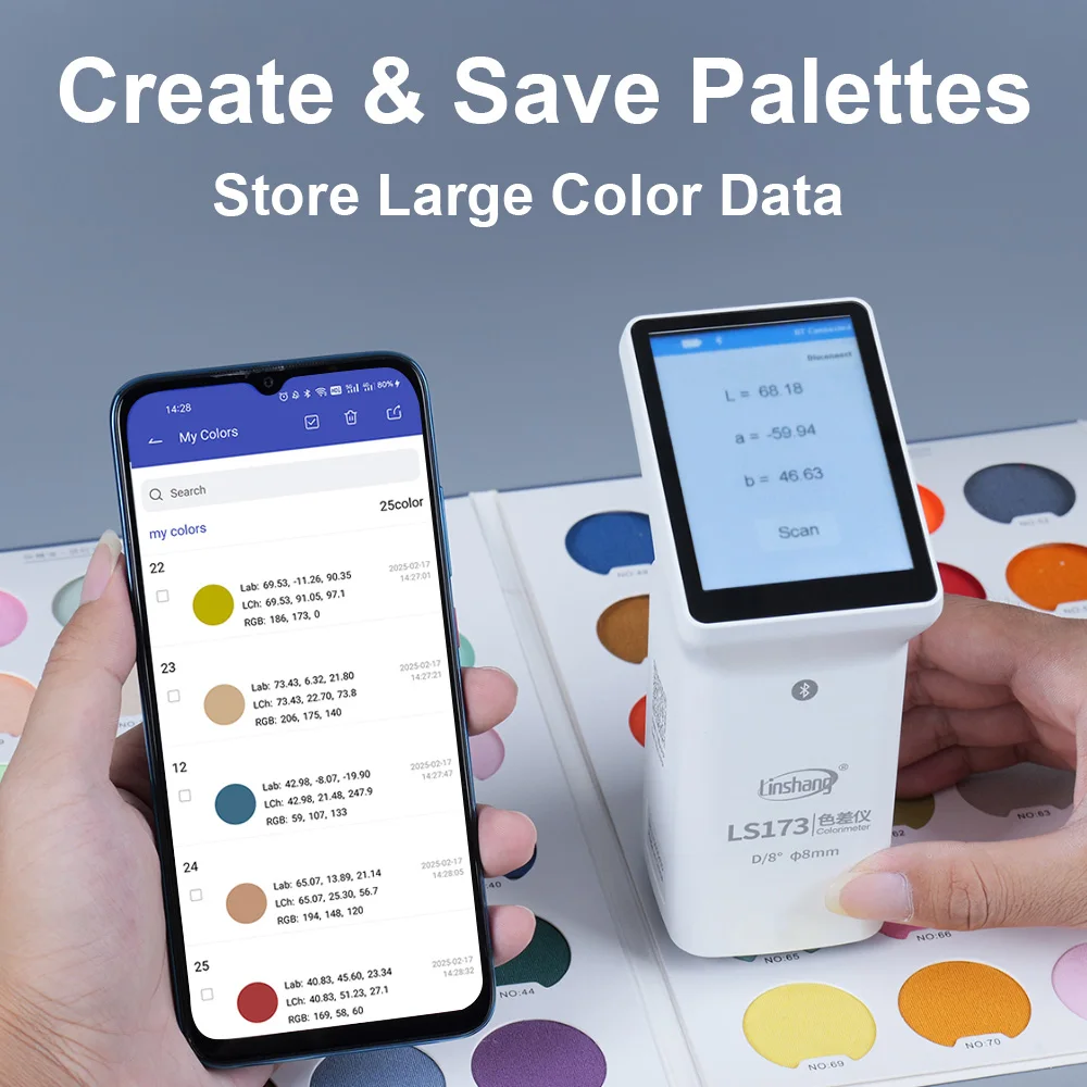 Promotion LS173 D/8 Colorimeters Cmyk Cie Lab Color Meter Portable Colorimeter for Color Measurement