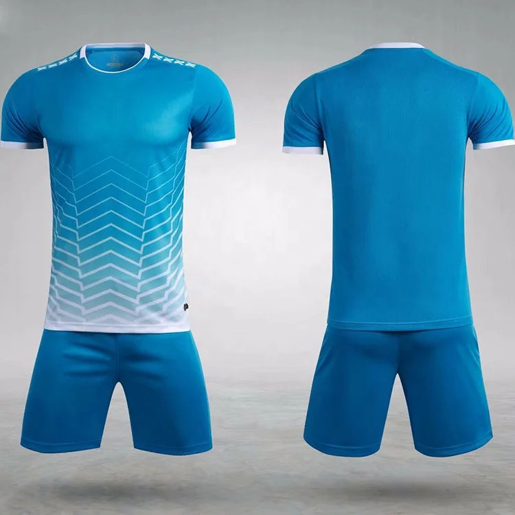 Light Blue Soccerwear Custom Sublimation Soccer Jersey Bulk Wholesale Football Jersey
