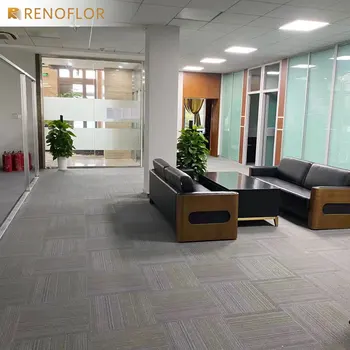 Commercial Floor Mat Easy to Peel Carpet Floor Bright Carpet Tile Nylon 50x50 High Pile Carpet Tiles with PVC Backing