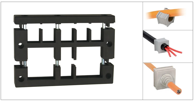 IP54 Self-Extinguishing Cable Entry System Seal with 24-2MT Frame