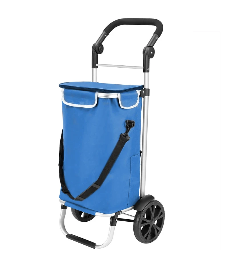 Detachable Collapsible Folding Shopping Rolling Grocery Cart Wheeled Market Shopping Trolley Bag