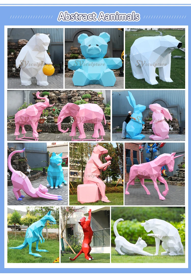 Jungle Animals Statues Fiberglass Resin Safari Animals Props Deer Camel ...