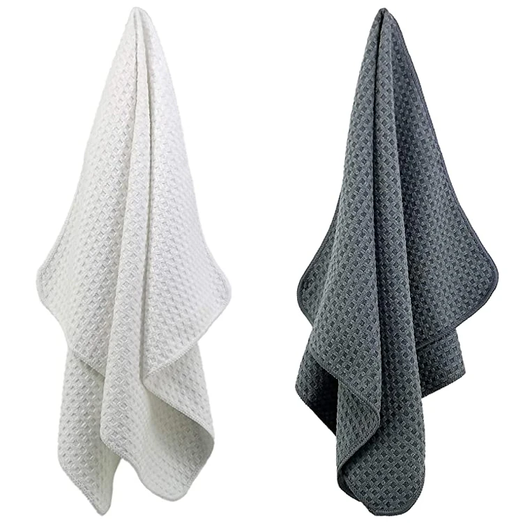Oem Manufacturer Universal Microfiber Waffle Kitchen Towel Waffle Tea
