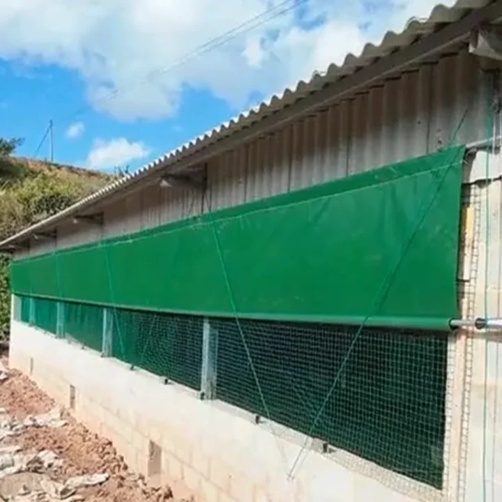 Poultry Farm Manual Rolling Curtains Waterproof and Sunfast