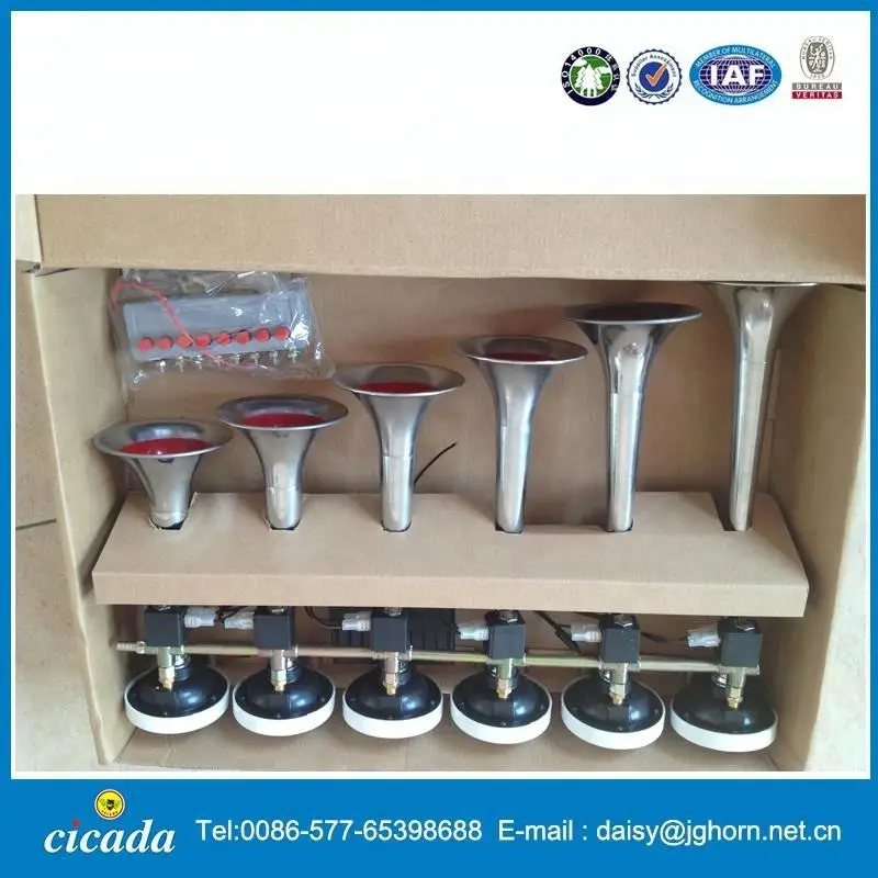 12v24v 150db Musical Horn By Six Trumpet Musical Car Air Horn 8 Button