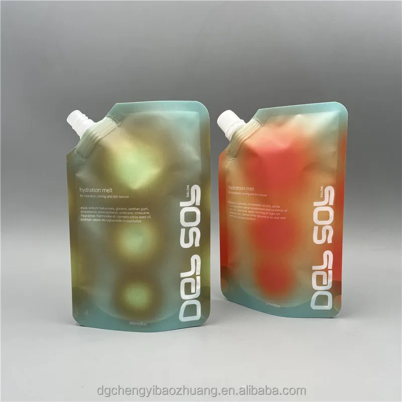 Printing Logo Less Plastic Stand up Spout Pouch 500ml Dishwashing Soap Refill Pouches 16.9 Fl. oz Eco-friendly Refill Pouch